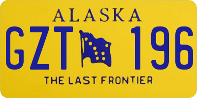 AK license plate GZT196