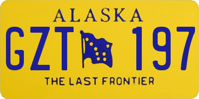 AK license plate GZT197