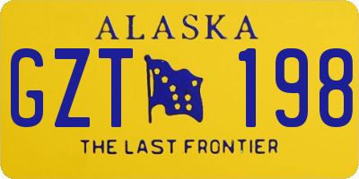 AK license plate GZT198