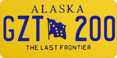 AK license plate GZT200