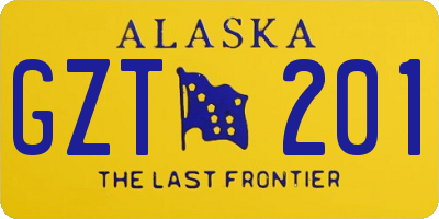 AK license plate GZT201