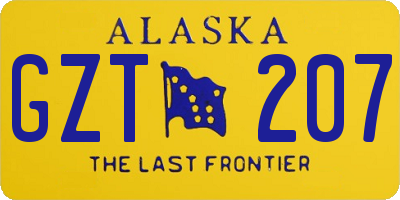 AK license plate GZT207