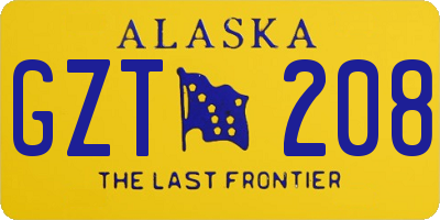 AK license plate GZT208