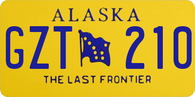 AK license plate GZT210