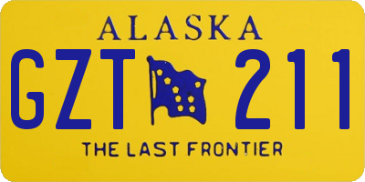 AK license plate GZT211