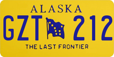 AK license plate GZT212