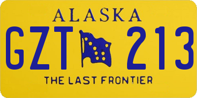 AK license plate GZT213