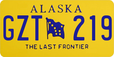 AK license plate GZT219