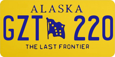 AK license plate GZT220