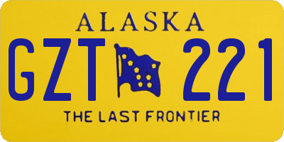 AK license plate GZT221