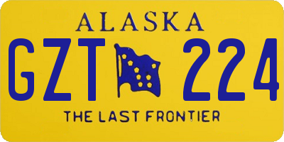 AK license plate GZT224