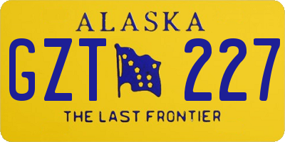 AK license plate GZT227