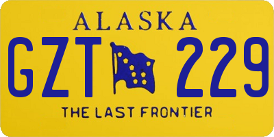 AK license plate GZT229