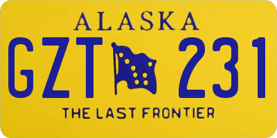 AK license plate GZT231