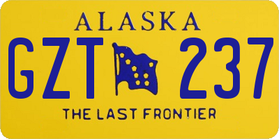 AK license plate GZT237