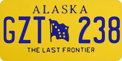 AK license plate GZT238