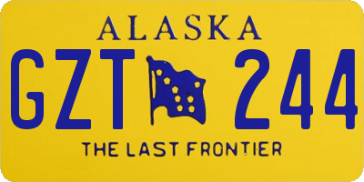 AK license plate GZT244