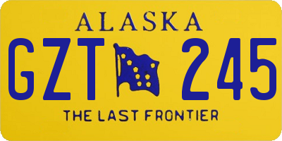 AK license plate GZT245