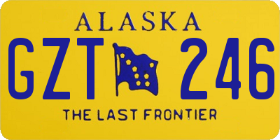 AK license plate GZT246