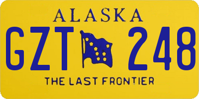 AK license plate GZT248