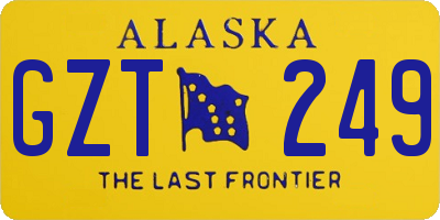 AK license plate GZT249