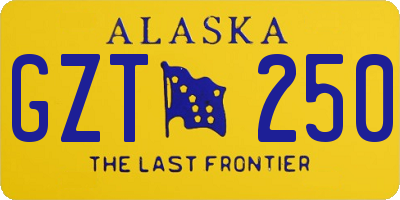 AK license plate GZT250