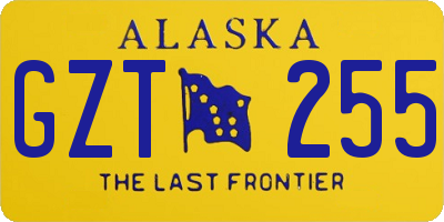 AK license plate GZT255