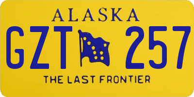 AK license plate GZT257