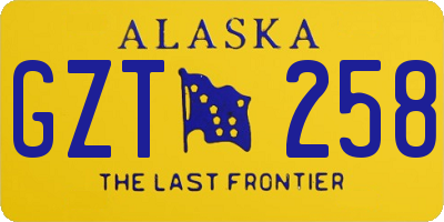 AK license plate GZT258