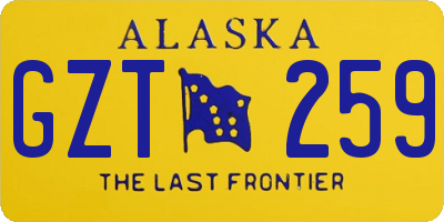 AK license plate GZT259