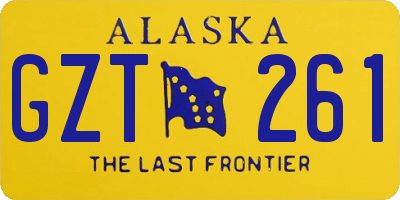 AK license plate GZT261