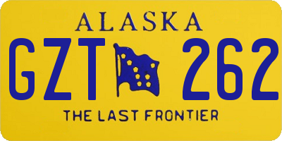 AK license plate GZT262