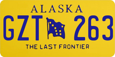 AK license plate GZT263