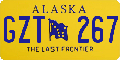 AK license plate GZT267