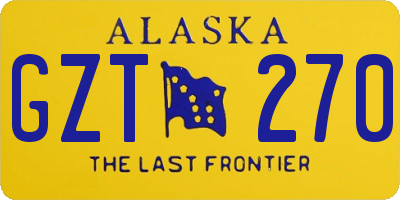 AK license plate GZT270