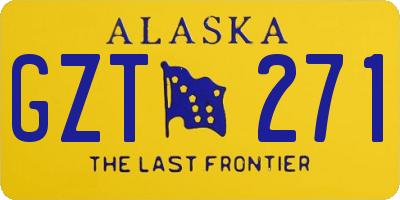 AK license plate GZT271