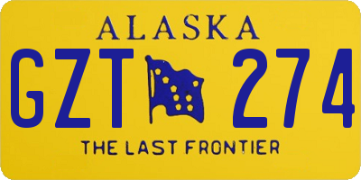 AK license plate GZT274