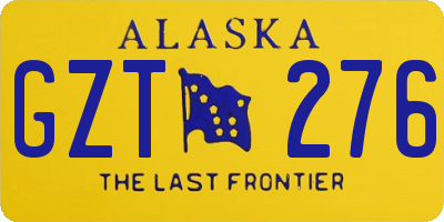 AK license plate GZT276