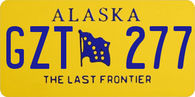 AK license plate GZT277