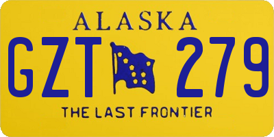 AK license plate GZT279