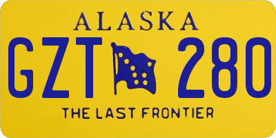 AK license plate GZT280