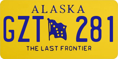 AK license plate GZT281