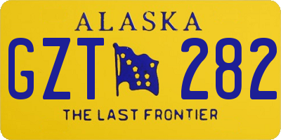 AK license plate GZT282