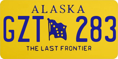 AK license plate GZT283