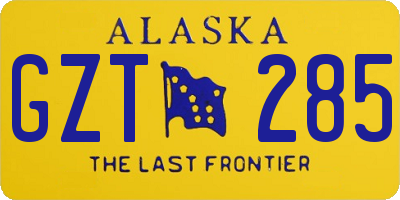 AK license plate GZT285