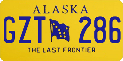 AK license plate GZT286