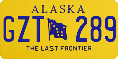 AK license plate GZT289