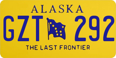 AK license plate GZT292