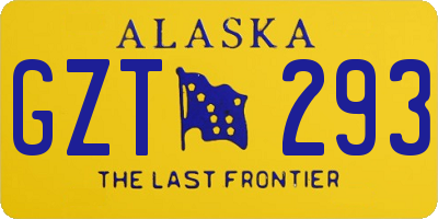 AK license plate GZT293