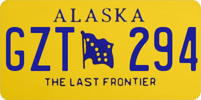 AK license plate GZT294